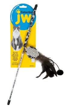 JW Pet Ball with Wand Cataction Toy