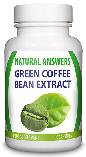 Green Coffee Bean Extract by Natural Answers - High Quality Dietary Pills - Maximum Strength Fat Burning Supplement - Pure Appetite Suppressant Formula - Quick Weight Loss UK Manufactured Slimming Aid