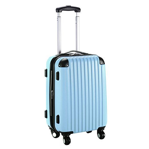 Goplus GLOBALWAY 20" Expandable ABS Carry On Luggage Travel Bag Trolley Suitcase