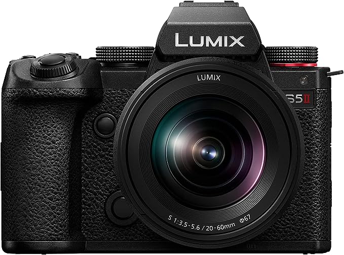 Panasonic LUMIX S5II Mirrorless Camera, 24.2MP Full Frame with Phase Hybrid AF, New Active I.S. Technology, Unlimited 4:2:2 10-bit Recording with 20-60mm F3.5-5.6 L Mount Lens - DC-S5M2KK