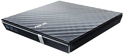 ASUS External Slim 8X DVD-RW Stylish Cut Design Optical Drive SDRW-08D2S-U/BLK/G/AS