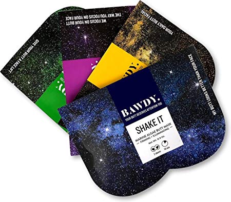 BAWDY Galaxy Kit - Butt Mask Collection, Pack of 4 Masks - Shake It, Slap It, Squeeze It, Bite It