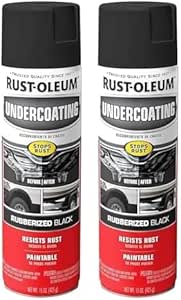 Rust-Oleum 248657 Rubberized Undercoating Spray, 15 oz, Black (Pack of 2)