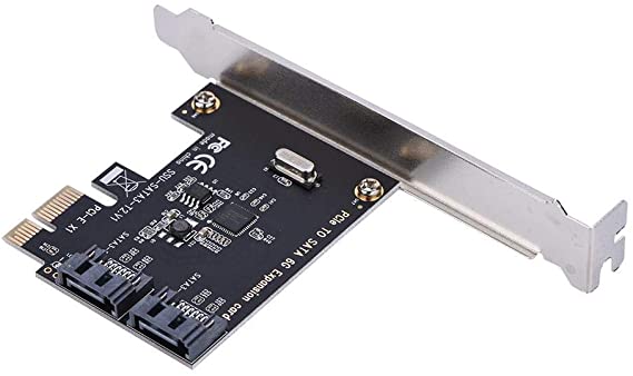 SATA 3.0 Expansion Card 2-Port PCIE to SATA 3.0 Expansion Controller Card Adapter 6G, Suitable for Windows (R) XP / Server2003 / Vista / 7/8 (32 / 64bit) / Mac/Linux