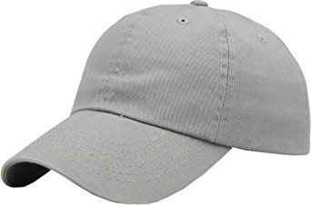 Classic Cotton Dad Hat Adjustable Plain Cap. Polo Style Low Profile (Unconstructed)