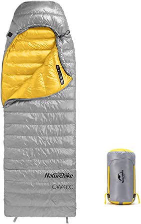 Naturehike Ultralight Goose Down Sleeping Bag 750/550 Fill Power Compact Portable 3-4 Season for Adults & Kids Cold Weather Waterproof - Backpacking, Camping, Hiking, Traveling with Compression Sack…