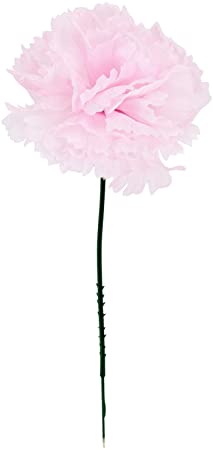 Royal Imports 100 lt Pink Silk Carnations, Artificial Fake Flower for Bouquets, Weddings, Cemetery, Crafts & Wreaths, 5" Stem Pick (Bulk)