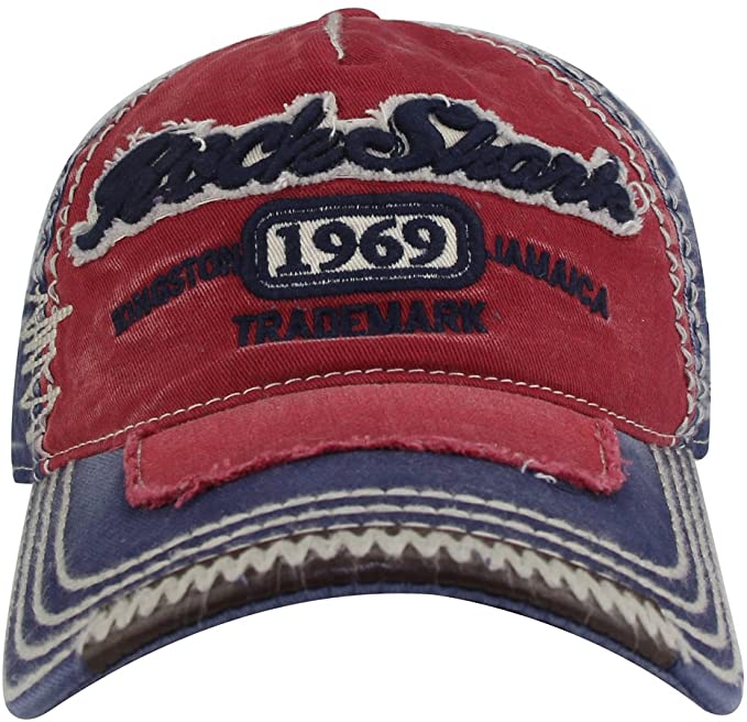 MINAKOLIFE Rock Shark Kingston 1969 Jamaica Distressed Vintage Baseball Cap Hat
