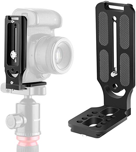 Neewer L Shape Bracket Quick Shoe QR Plate Vertical Video Shooting Universal DSLR Camera L Bracket with 1/4 Inch Screw Arca Swiss Compatible with DJI Osmo Ronin Zhiyun Canon Nikon Sony DSLR Camera