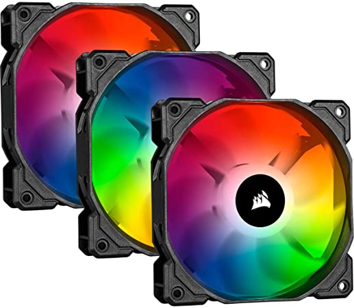 Corsair iCUE SP120 RGB Pro Performance 120mm Triple Fan Kit with Lighting Node Core, Model:CO-9050094-WW