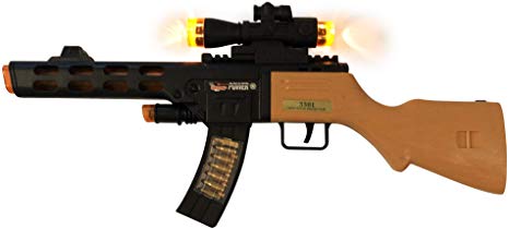LilPals' 17 Inch Superior Performance Powered Toy Machine Gun - Rifle Features Dazzling Electric Light, Amazing Electronic Sound & Unique Action