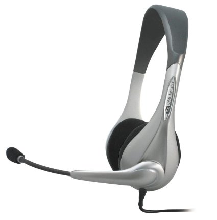 Cyber Acoustics AC401 Silver Stereo Headset/mic