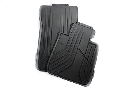 BMW 3 Series all-weather floor mats FRONT Black with modern/basic design (Set of 2)