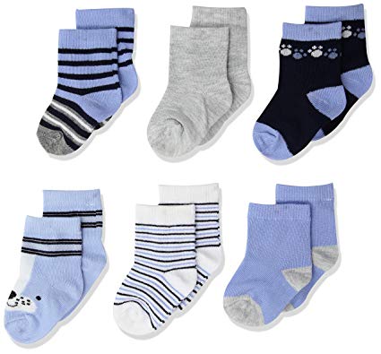 Rene Rofe Baby Newborn and Infant 6 Pack Socks,