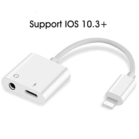 for iphone 7 Adapter IOS 10.3 ,SUMDY Lightning to 3.5 mm Headphone Jack Adapter,for iPhone 7 Charge Adapter,for iphone 7 Plus Earphone Jack Adapter