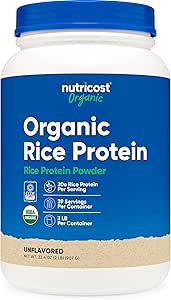 Nutricost Organic Rice Protein Powder (2 LB) - Gluten-Free, Non-GMO