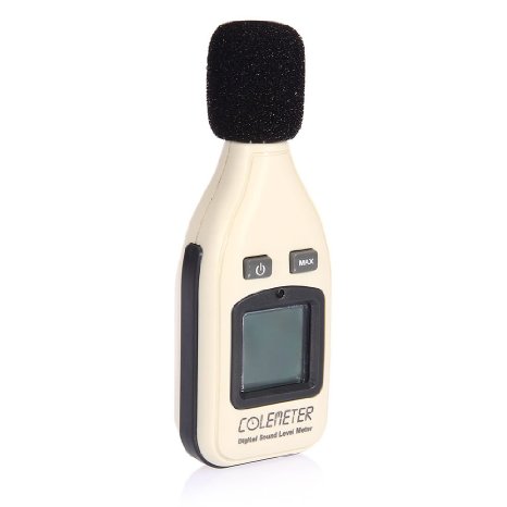 COLEMETER Digital LCD 130 dB Decibel Sound Noise Level Meter Tester
