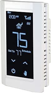 KING K902-W Hoot WiFi Line Voltage Smart Programmable Thermostat, 120/208/240V, Double Pole, White