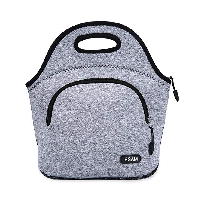 Neoprene Lunch Bag Insulated Lunch Bag Lightweight Tote Bags Boxes for Men Women Adults Teens with Pocket