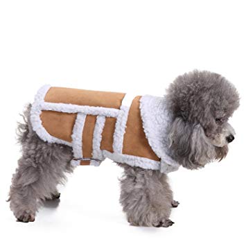 RYPET Small Dog Winter Coat - Shearling Fleece Dog Warm Coat for Small to Medium Breeds Dog