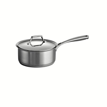 Tramontina Gourmet Prima 18/10 Stainless Steel Tri-Ply Base Covered Sauce Pan, 3-Quart