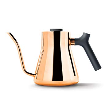 Fellow Stagg Stovetop Pour-Over Kettle For Coffee and Tea, 1.0L, Gooseneck Precision Pour Spout, Built-In Brew Range Thermometer, Counterbalanced Handle (Copper)
