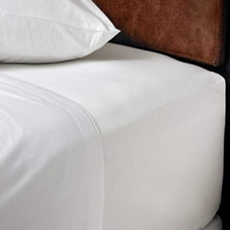 noah's Linen EXTRA DEEP FITTED SHEET KING SIZE WHITE 100% COTTON 200 THREAD COUNT 200TC PERCALE 40CM/16 INCHES