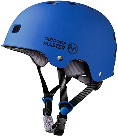 OutdoorMaster Skateboard Cycling Helmet - ASTM & CPSC Certified Two Removable Liners Ventilation Multi-Sport Scooter Roller Skate Inline Skating Rollerblading for Kids, Youth & Adults