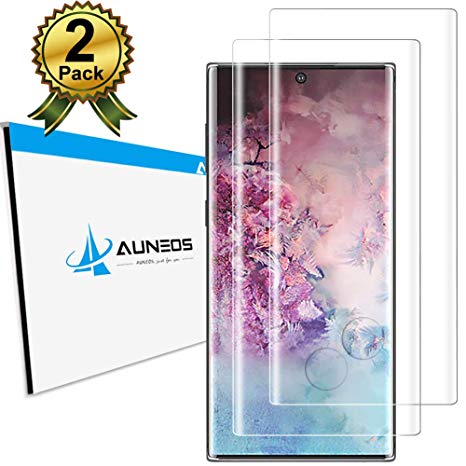 Galaxy Note 10  Plus Screen Protector [Fingerprint id Supported] AUNEOS 0.20mm Tempered Glass for Samsung Galaxy Note 10 Plus/Pro (6.8’’) Case Friendly Glass Protector for Note10  (2Front, Clear)