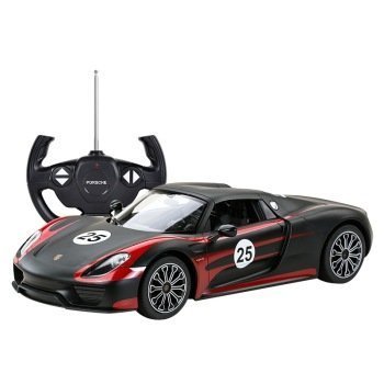 Radio Remote Control R/C Car 1/14 Scale Porsche 918 Spyder Weissach Radio Control Car RTR (Black)