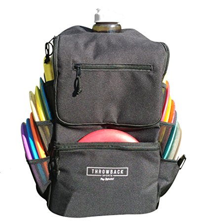 Throwback All Day Pack - Disc Golf Backpack With Oversize Cooler Built-in - Frisbee Disc Golf Bag With 16 Disc Capacity