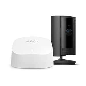 Ring Innenkamera (Indoor Camera 2. Gen.)   eero 6 Mesh-WLAN-Router | Mini Überwachungskamera für den Innenbereich mit 1080p-HD-Video, Privatsphäre-Sichtschutz, WLAN, ideal für Haustiere