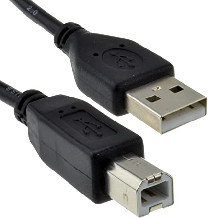 kenable USB 2.0 24AWG High Speed Cable Printer Lead A To B Black 0.6m 60cm