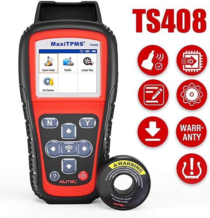 2021 Autel TPMS Relearn Tool TS408, Upgraded of Autel TS401, Tire Pressure Monitor Sensor Programming and Rest Tool for All Cars, TPMS Reset, Sensor Activation, Program for Autel MX-Sensors