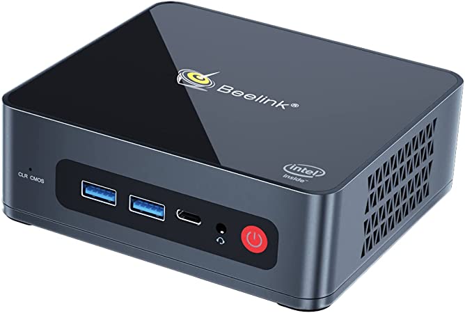 New 11 Generation Intel 4 core 2.9GHZ Processor，Beelink Mini PC Windows 10 pro，Mini Computer with 8GB DDR4 RAM/ 256GB M.2 SATA SSD, Supports Extended HDD & SSD 2.5″/4K 60FPS/Dual HDMI/ WiFi5 /BT4.0