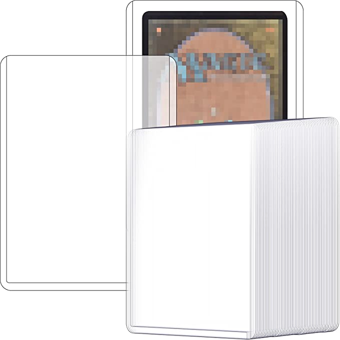 Topload Card Holder Transparent Top Loader Card Sleeves for Holding Standard Trading Cards, 3 x 4 Inch (30 Pieces)