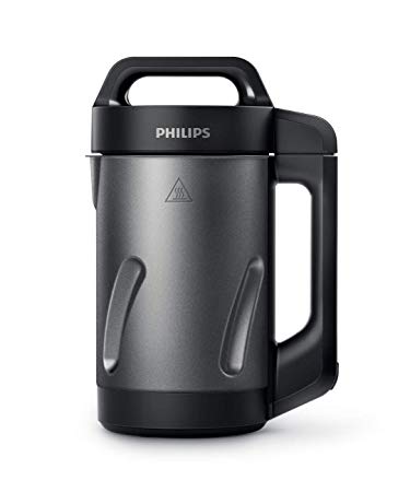 Philips Kitchen HR2204/70 Viva Collection Soup Maker Philips, 1.2 liters, Black and Stainless Steel (Renewed)