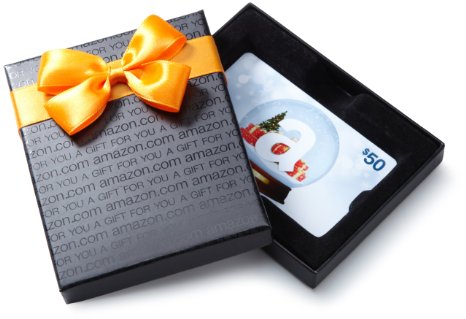 Amazon.com Gift Card in a Black Gift Box (Various Card Designs)