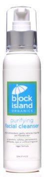 Block Island Organics - Organic Purifying Facial Cleanser with Antioxidants Vitamin C and E - Gentle Botanicals Cleanse Skin Leaving Face Refreshed and Hydrated - EWG Top Rated - 4 FL OZ
