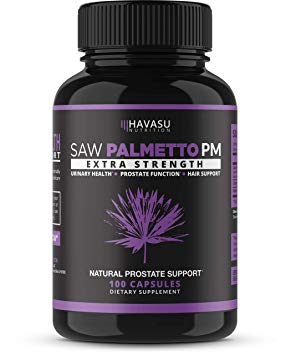 Saw Palmetto Prostate Supplement - Night Time Support for Those with Frequent Urination - Supports DHT Blocker & Hair Loss Prevention - Gluten Free; Non-GMO, 100 Capsules