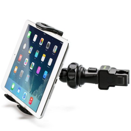 Tablet Mount, iKross Universal Compact Car Backseat Headrest / Pole / Tripod Mount Holder For 7 to 10.2 inch Tablet - Black