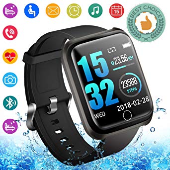 Smart Watch,Fitness Watch Activity Tracker with Heart Rate Monitor IP67 Waterproof Smartwatch Andriod Sport Wrist Watch Wristband Fitness Tracker for Andriod iOS Phones Samsung Huawei Men Women Kids