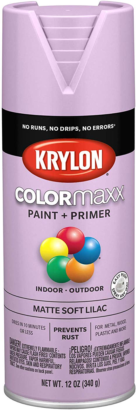 Krylon K05602007 COLORmaxx Spray Paint, Aerosol, Soft Lilac