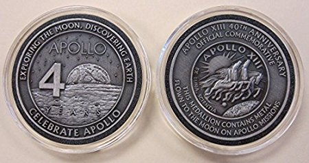 Apollo 13 40th Anniversary Medallion Contains Metal Flown to the Moon on Apollo Missions Nasa