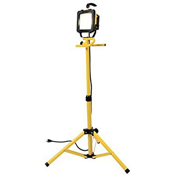 All Pro LED Portable Worklight with Telescoping Tripod, 46-Inch, 300-watt Equivalent, 2600 Lumens, Yellow