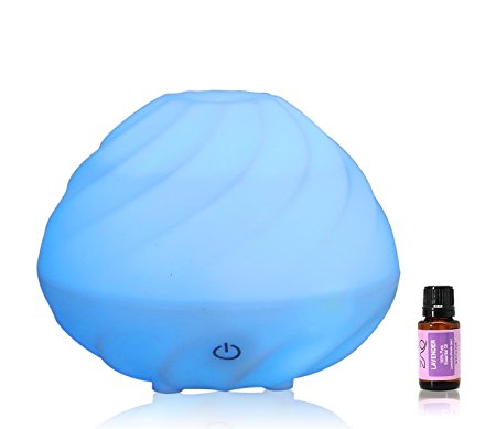 Swirl Essential Oil Diffuser 240ml Aromatherapy by ZAQ, Includes Free 10 ML Lavender 100% Essential Oil