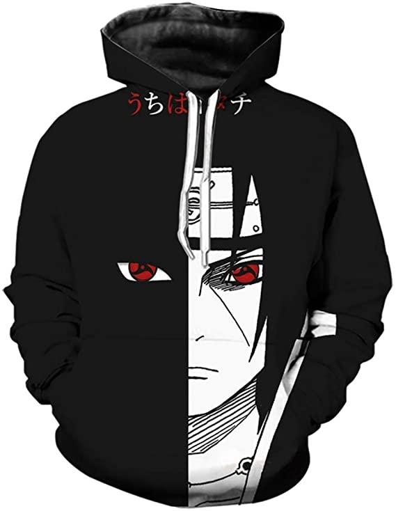 CHENMA Men Boruto Naruto 3D Print Pullover Hoodie Sweatshirt with Front Pocket
