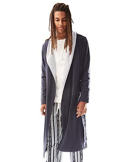 Rebel Canyon Young Men's Long Sleeve Thermal-Lined Soft Cotton Long Jersey Robe