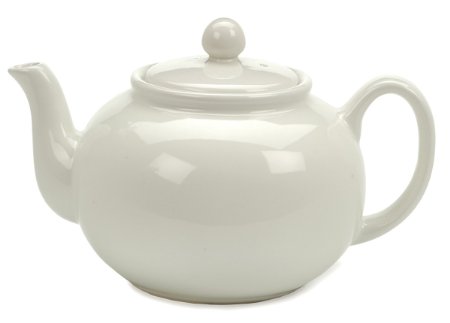 RSVP White 6 cup Stoneware Chai Teapot