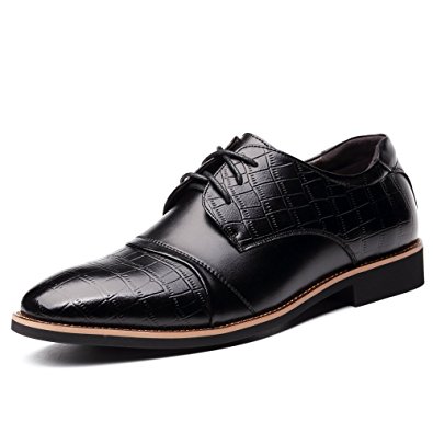 OUOUVALLEY Men's Dress Oxfords Leather Tuxedo Shoes0518